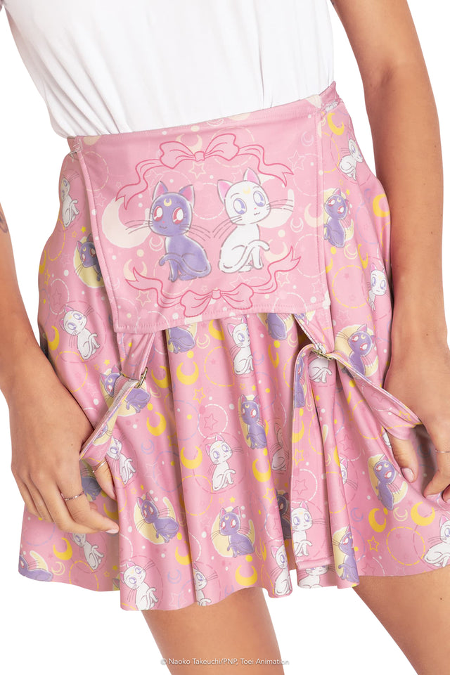 BlackMilk Clothing x Pretty Guardian Sailor Moon - Luna And Artemis Kawaii Apron Dress - Sailor Moon Merchandise - Collaboration apparel - Licenced.