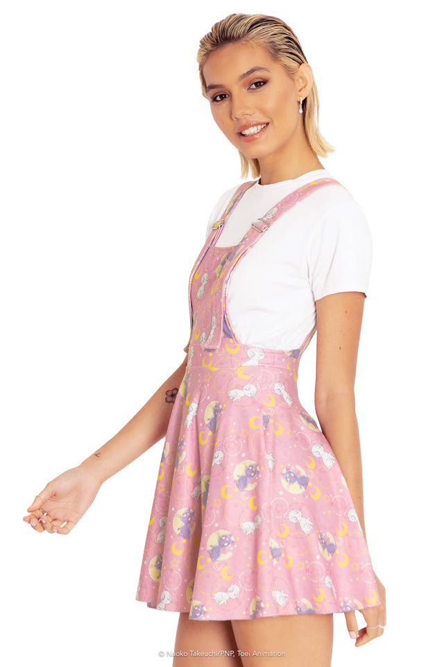 BlackMilk Clothing x Pretty Guardian Sailor Moon - Luna And Artemis Kawaii Apron Dress - Sailor Moon Merchandise - Collaboration apparel - Licenced.