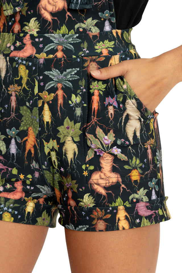 Mandrakes Short Overalls Print