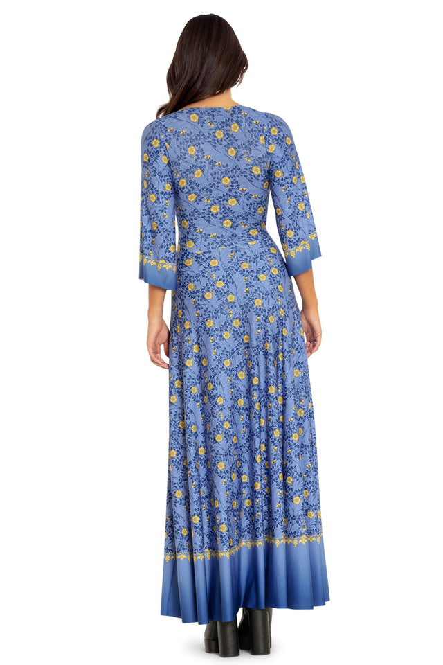 Margaery Tyrell Wide Sleeve Maxi Dress Back