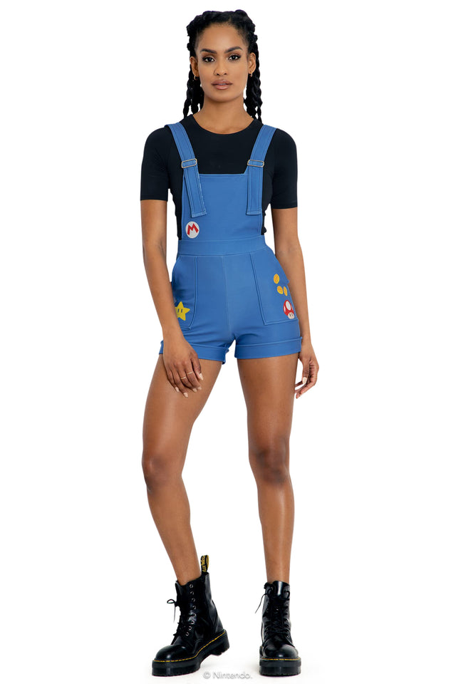 Mario Short Overalls Front