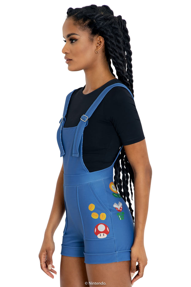 Mario Short Overalls Side