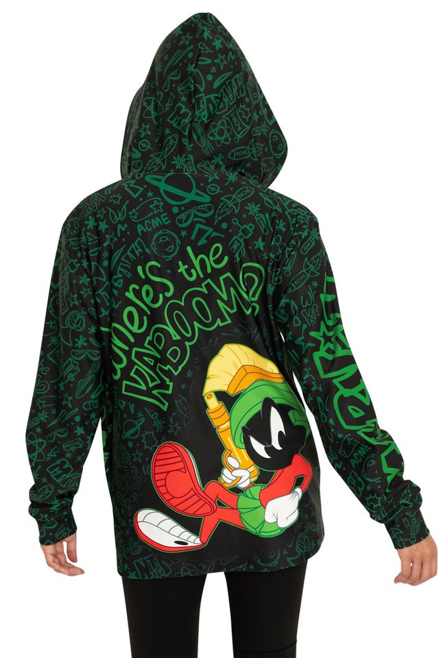 Marvin The Martian Hoodie Sweater  Back