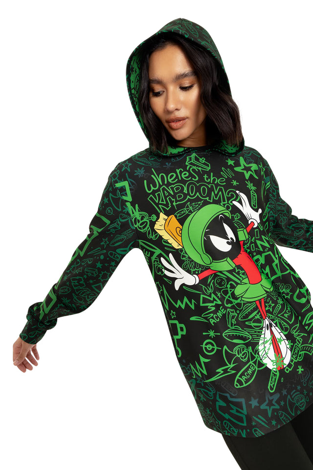 Marvin The Martian Hoodie Sweater  Wide