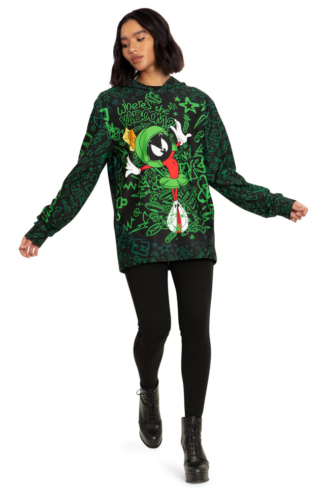 Marvin The Martian Hoodie Sweater Front