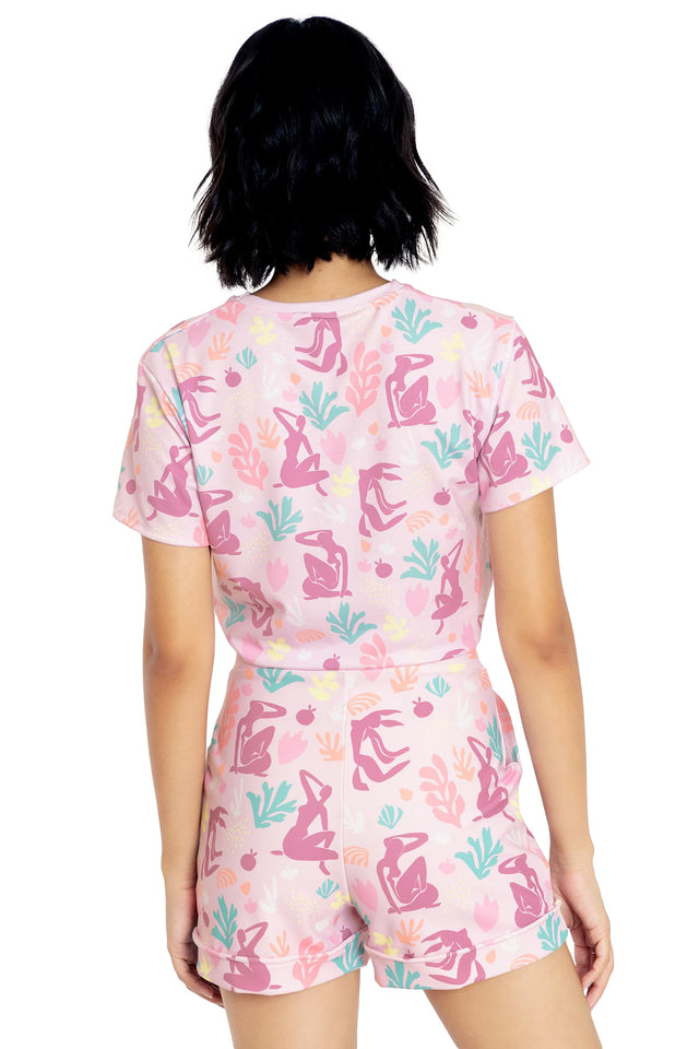 BlackMilk Clothing - Matisse Figures Tie Front Tee