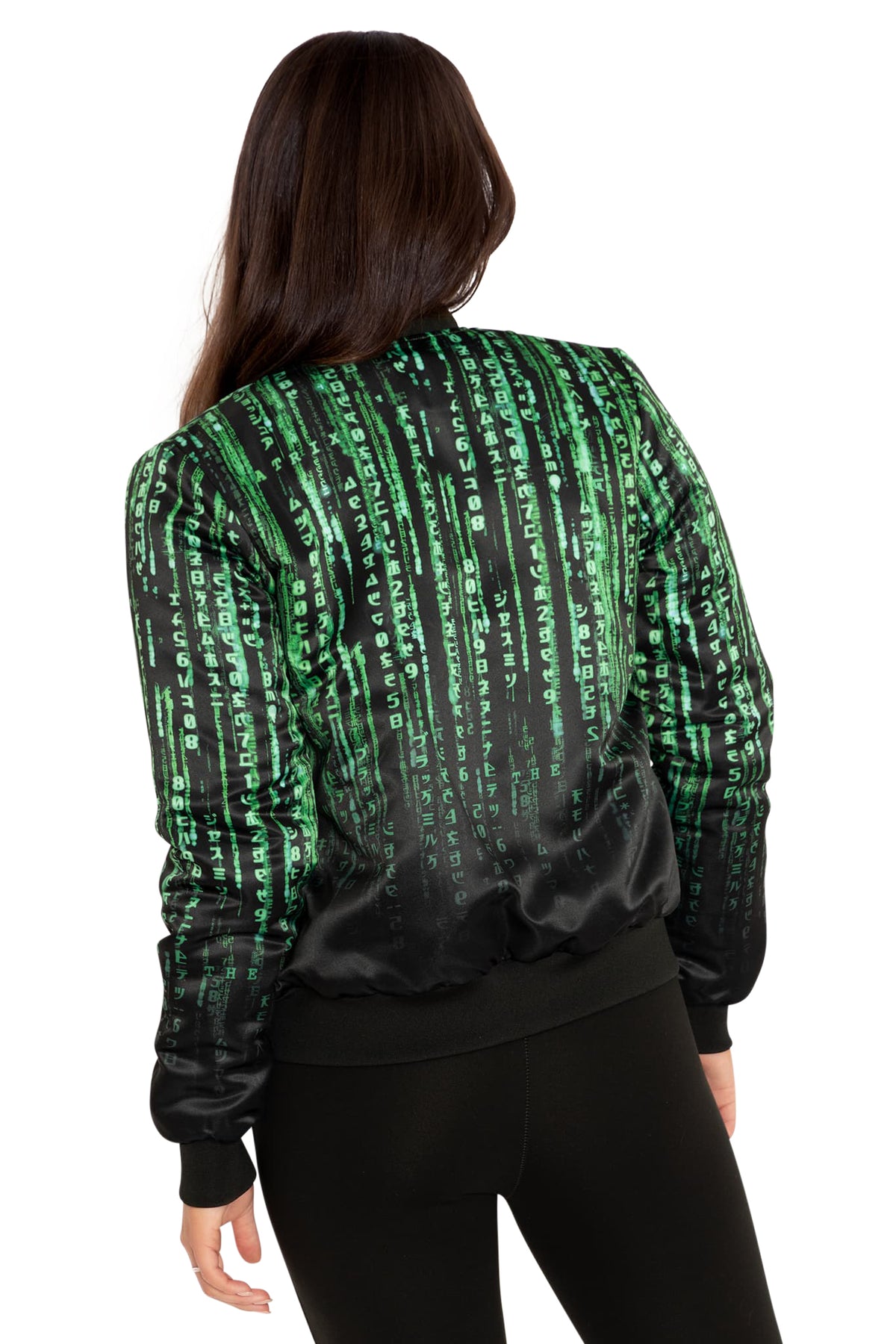 Matrix Code Shiny Bomber Jacket - Limited – BlackMilk Clothing