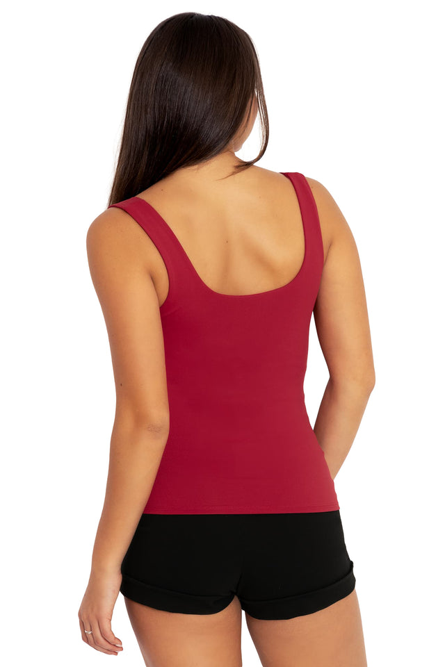 BlackMilk Clothing - Matte Scarlet Tank Top