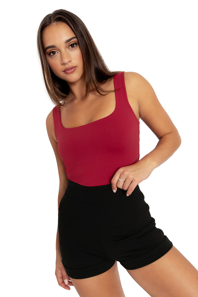 BlackMilk Clothing - Matte Scarlet Tank Top