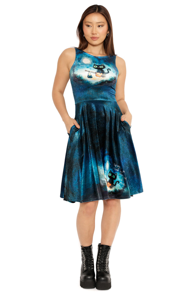 Mayhem and Mischief Velvet Princess Midi Dress
