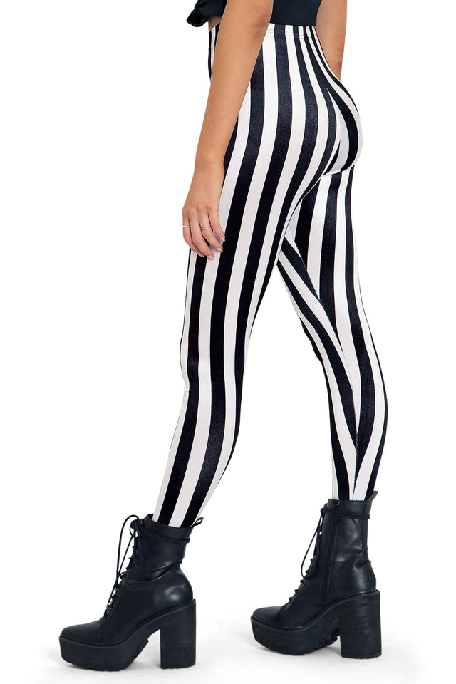 BlackMilk Clothing - Mono Ringleader Velvet High Waisted Leggings