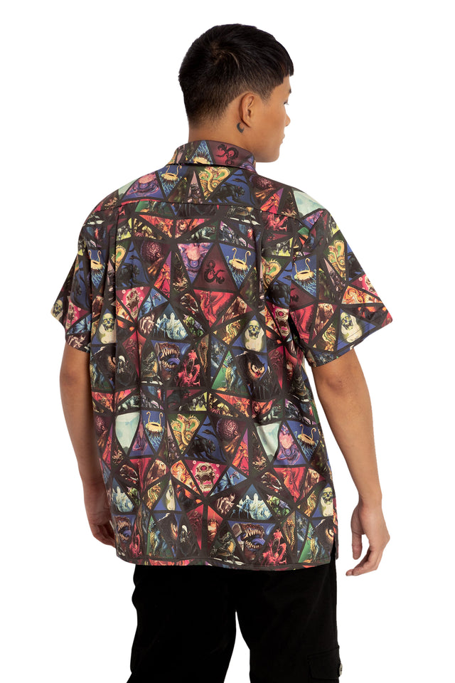 BlackMilk Clothing x Dungeons & Dragons - Monster Manual Boyfriend Shirt - Dungeons & Dragons Merchandise - Collaboration apparel - Licenced.