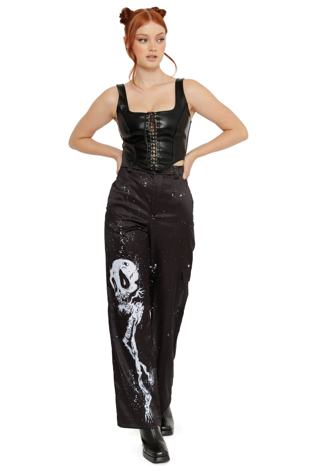 Skulls Straight Leg Cargo Pants