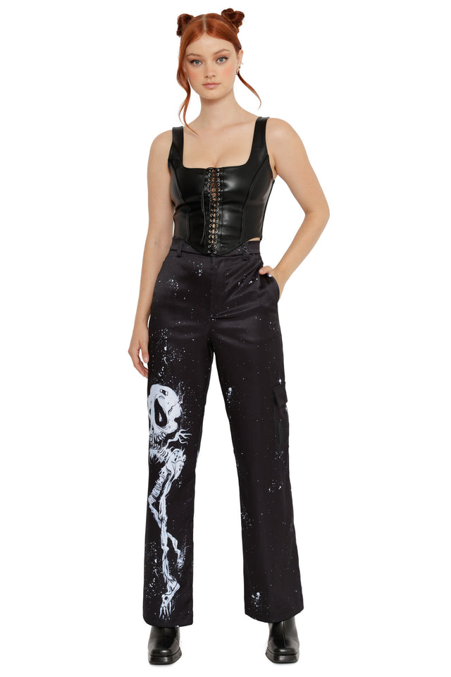 Skulls Straight Leg Cargo Pants