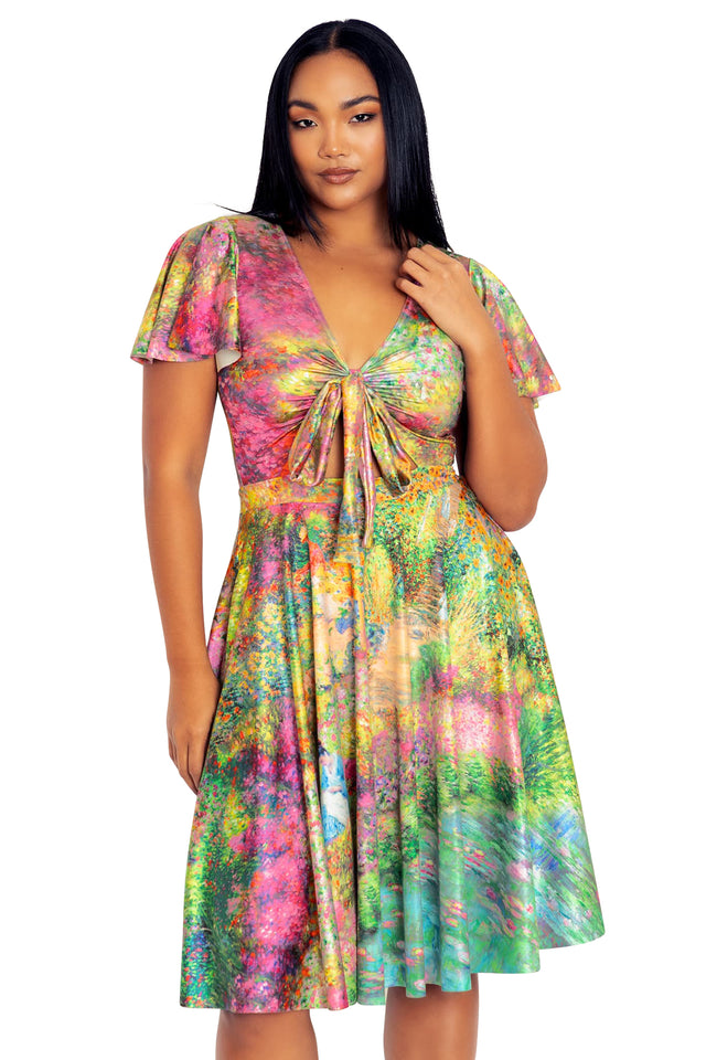 Montage Monet Rio Midi Dress BlackMilk Clothing Montage Monet Rio Midi Dress BlackMilk Clothing