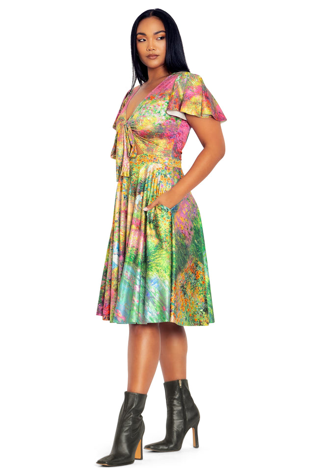 Montage Monet Rio Midi Dress BlackMilk Clothing Montage Monet Rio Midi Dress BlackMilk Clothing