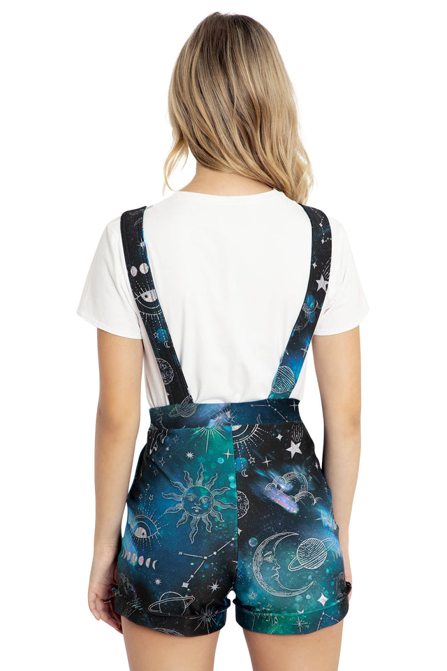 Moon Child Short Overalls back