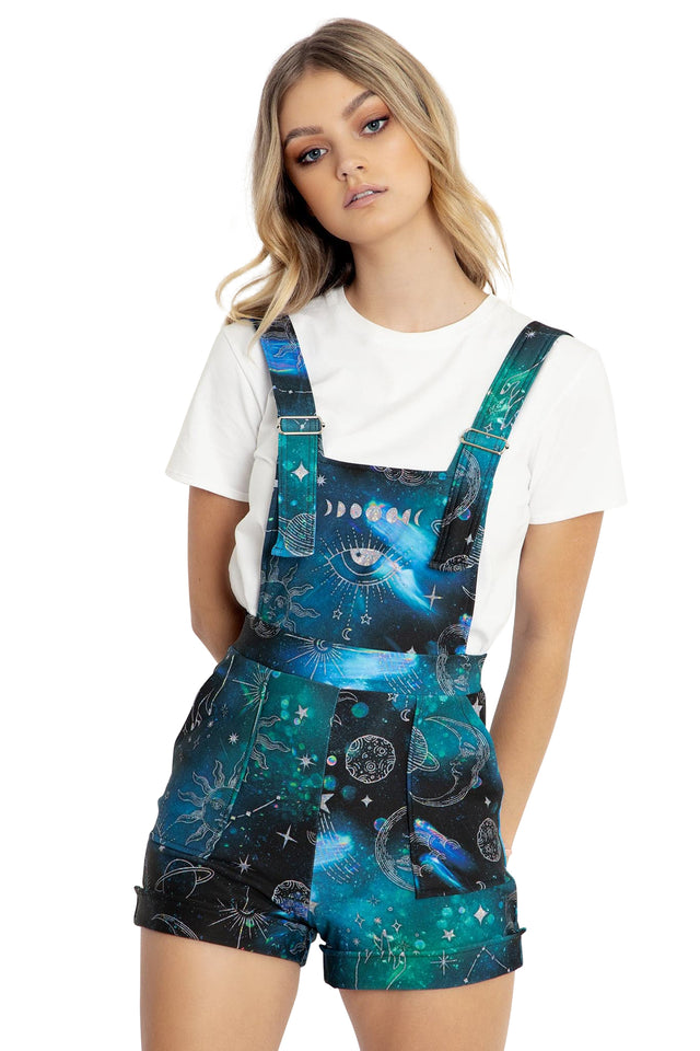 Moon Child Short Overalls closeup