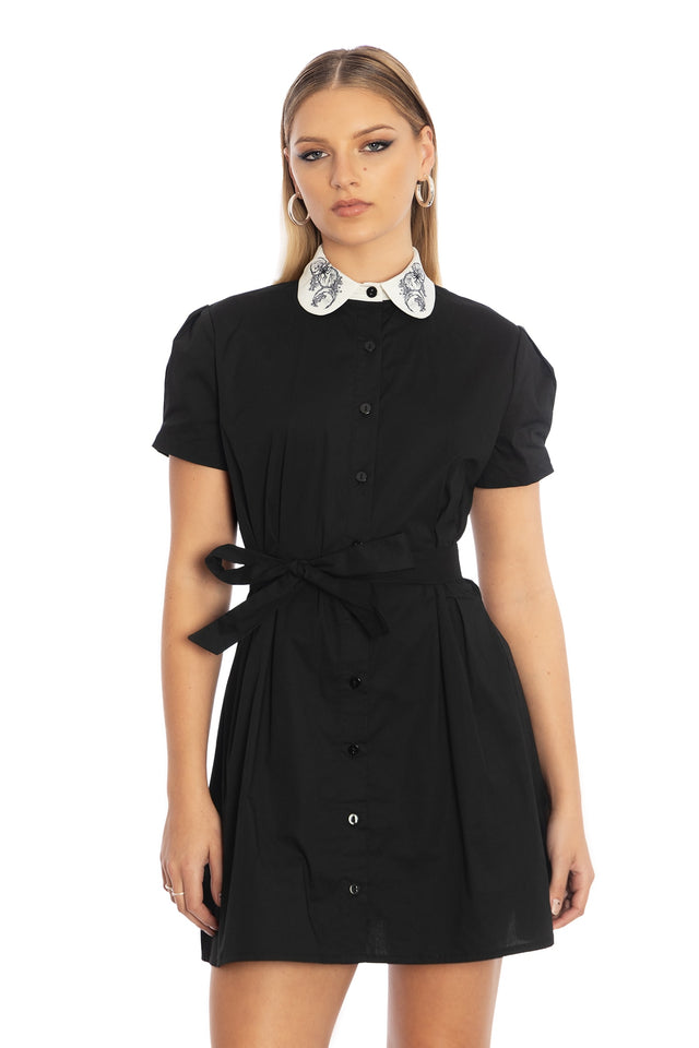 Moon Magic Collared Button Up Dress