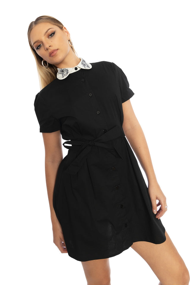 Moon Magic Collared Button Up Dress