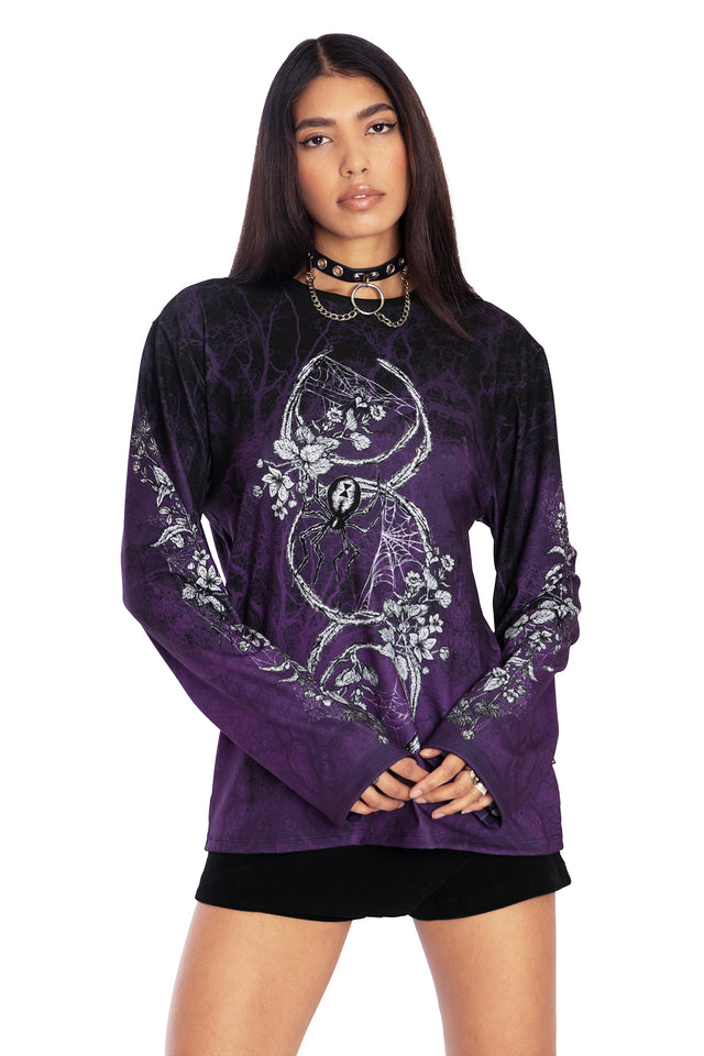 Moon Magic Long Sleeve Oversized Tee Front 