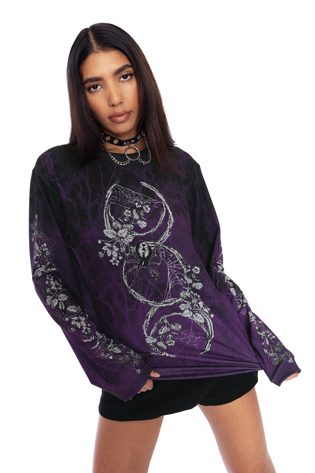 Moon Magic Long Sleeve Oversized Tee Wide