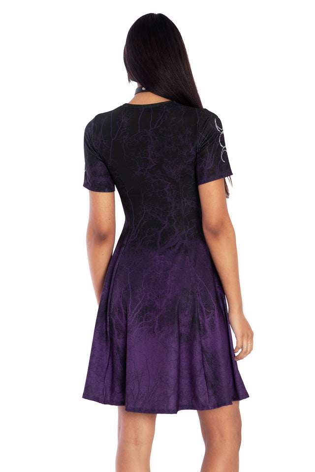 Moon Magic Longline Evil Tee Dress - Limited BlackMilk Clothing Moon Magic Longline Evil Tee Dress - Limited BlackMilk Clothing