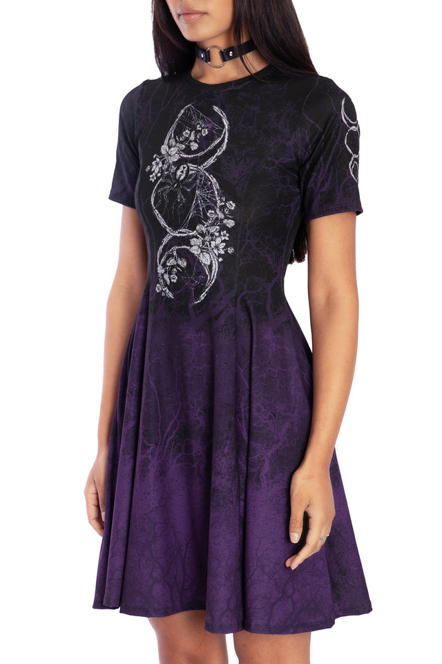 Moon Magic Longline Tee Dress Closeup