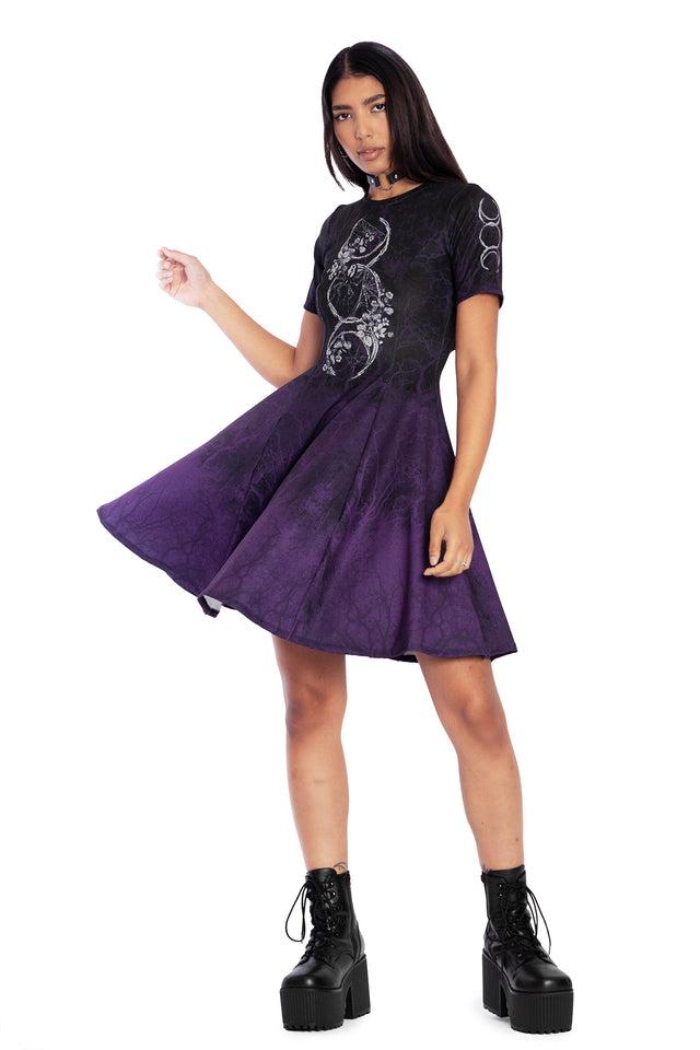 Moon Magic Longline Tee Dress Front