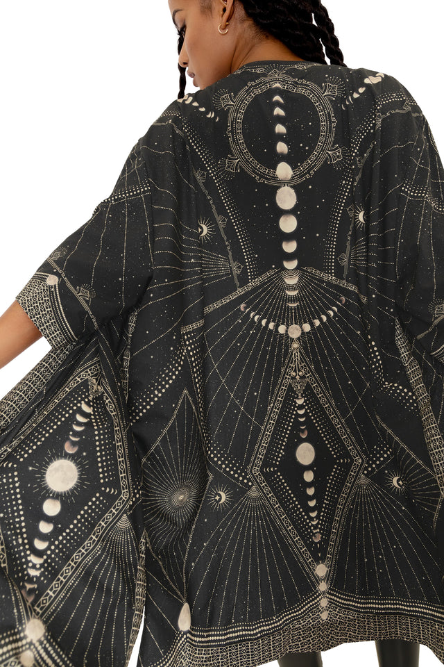 Moon Phases Robe print