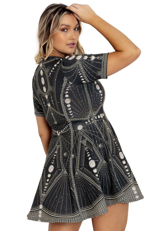 Moon Phases Tee Dress back 