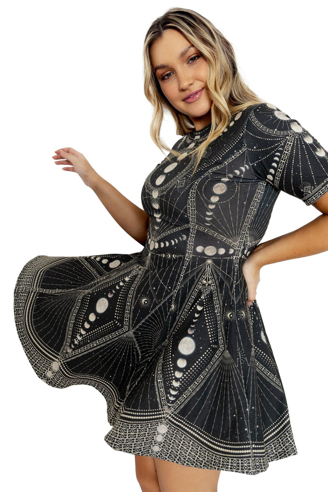 Moon Phases Tee Dress wide