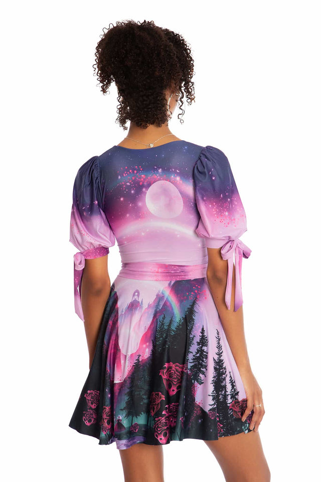 Grimrose Gorge Wrap Skater Dress