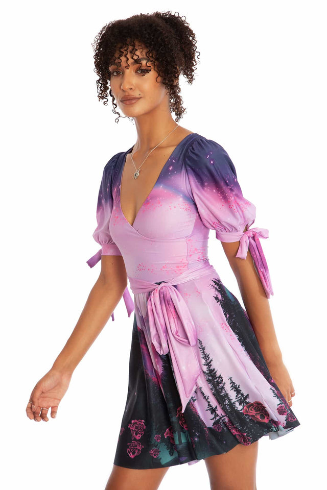 Grimrose Gorge Wrap Skater Dress