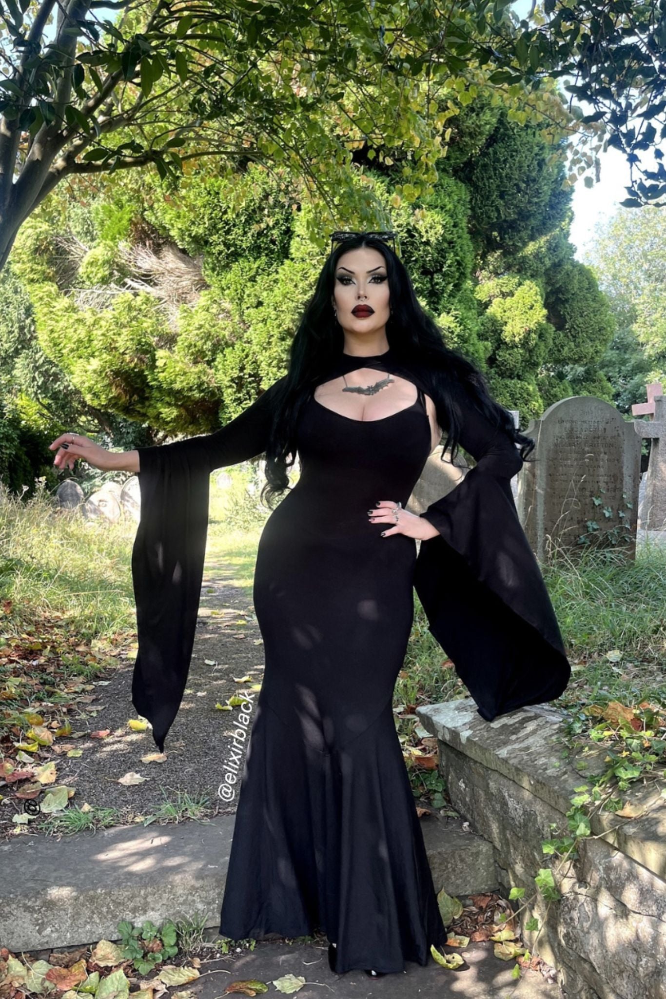 Mrs Addams Dress – BlackMilk Clothing