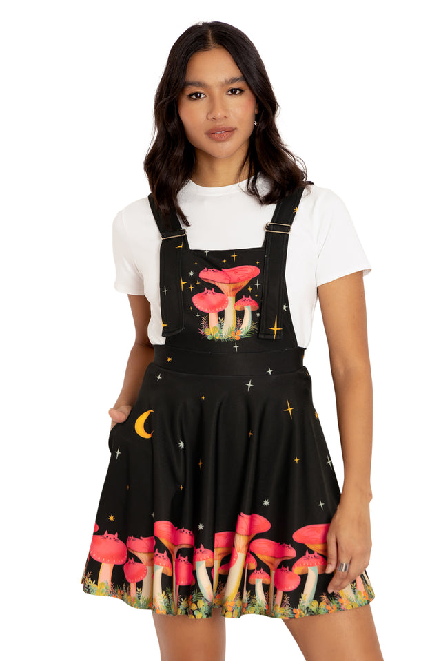 Mushroom Cats Apron Dress