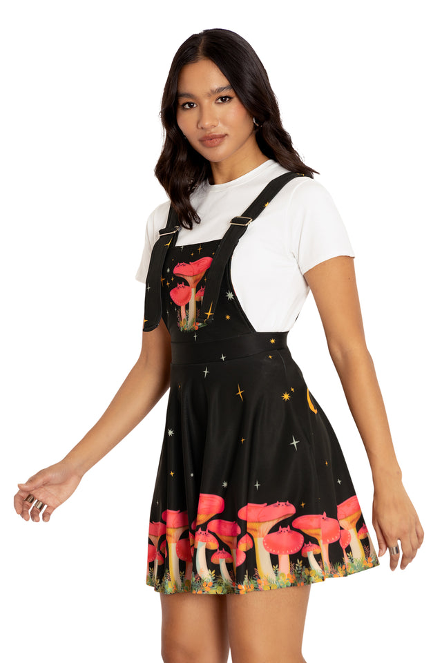 Mushroom Cats Apron Dress