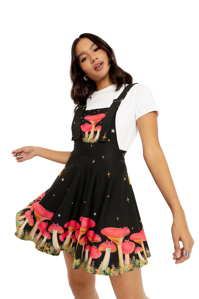 Mushroom Cats Apron Dress