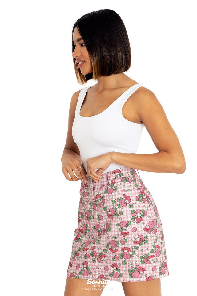 My Melody Strawberry Fields Pocket Mini Skirt Side 