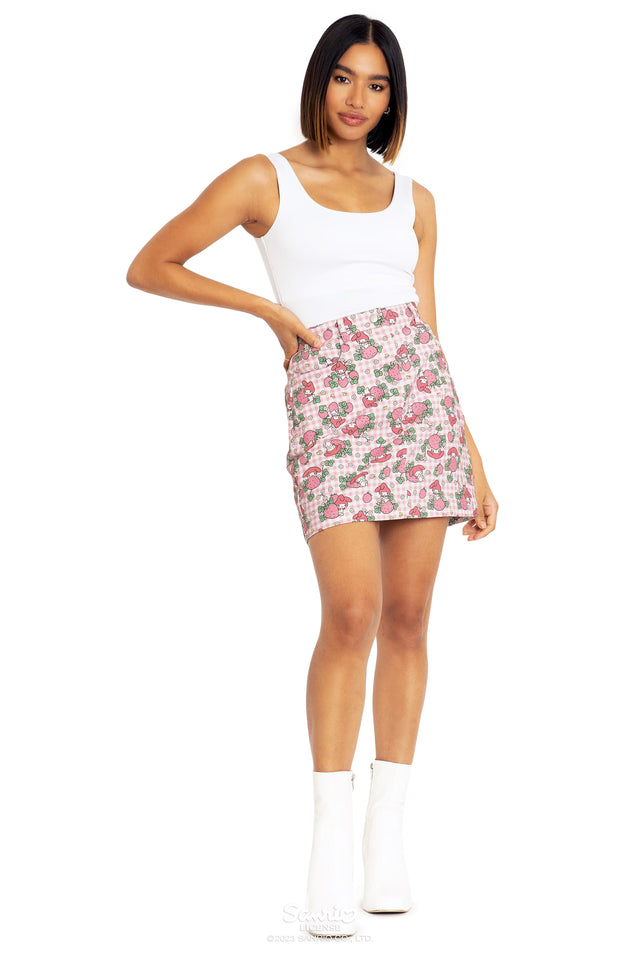 My Melody Strawberry Fields Pocket Mini Skirt  Front