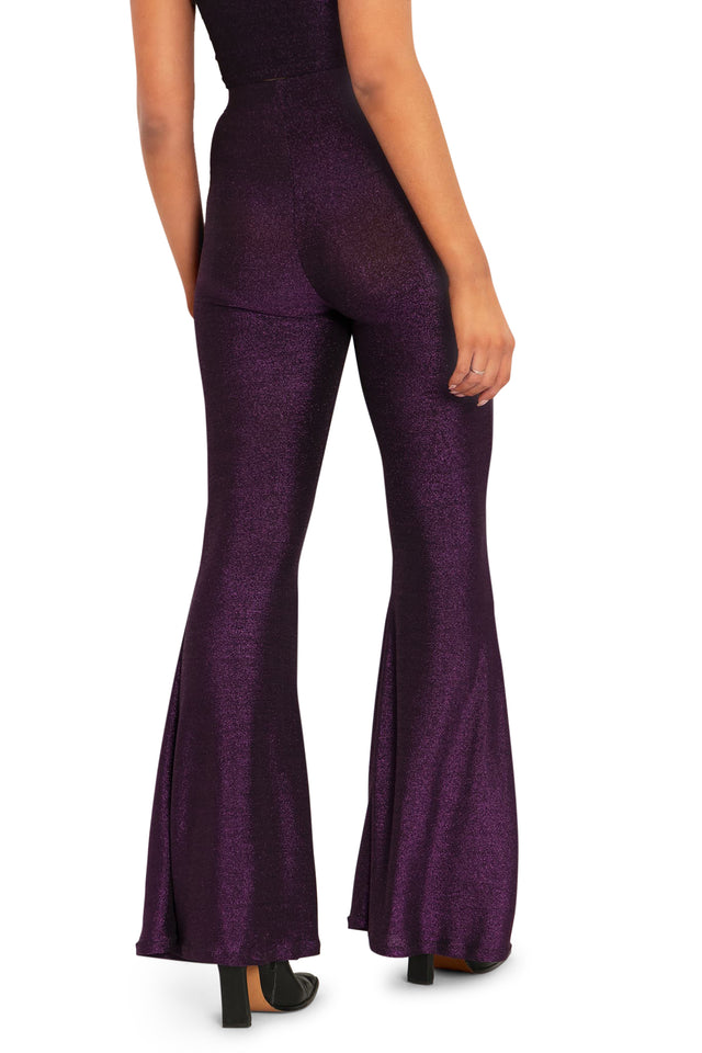 Mystical Party Lurex High Waisted Flare Pants