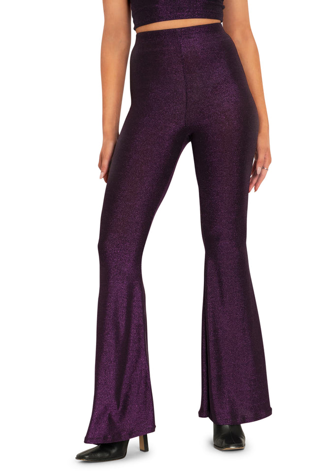 Mystical Party Lurex High Waisted Flare Pants