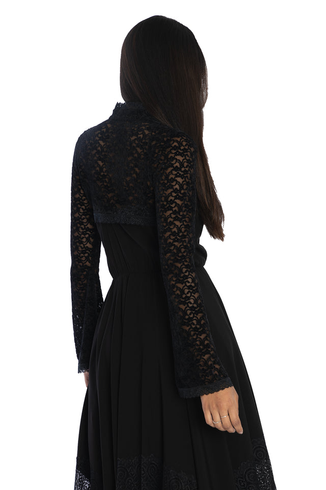 Nature Witch Velvet Lace Shrug Back