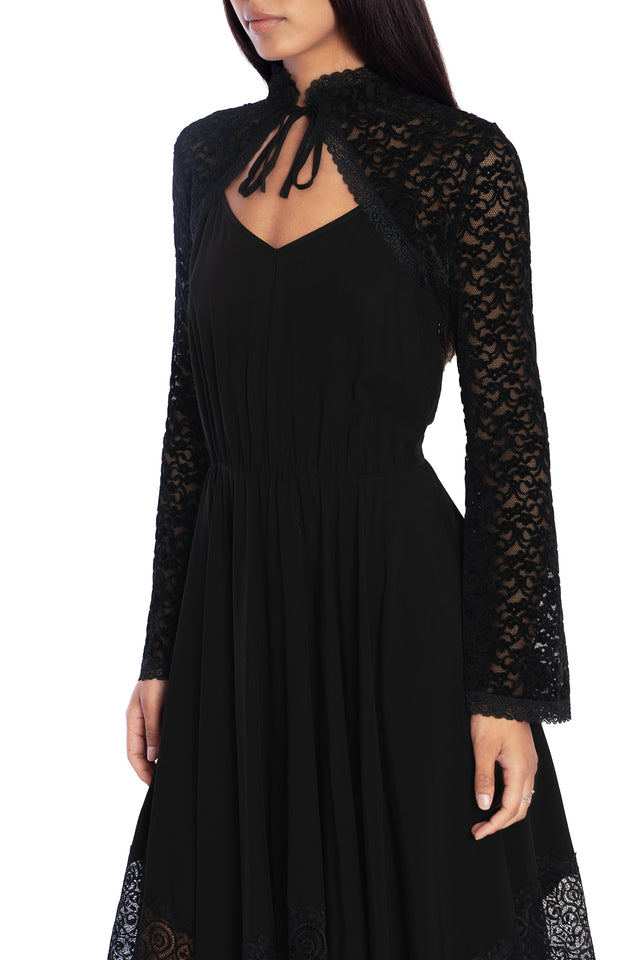 BlackMilk Clothing - Nature Witch Velvet Lace Shrug