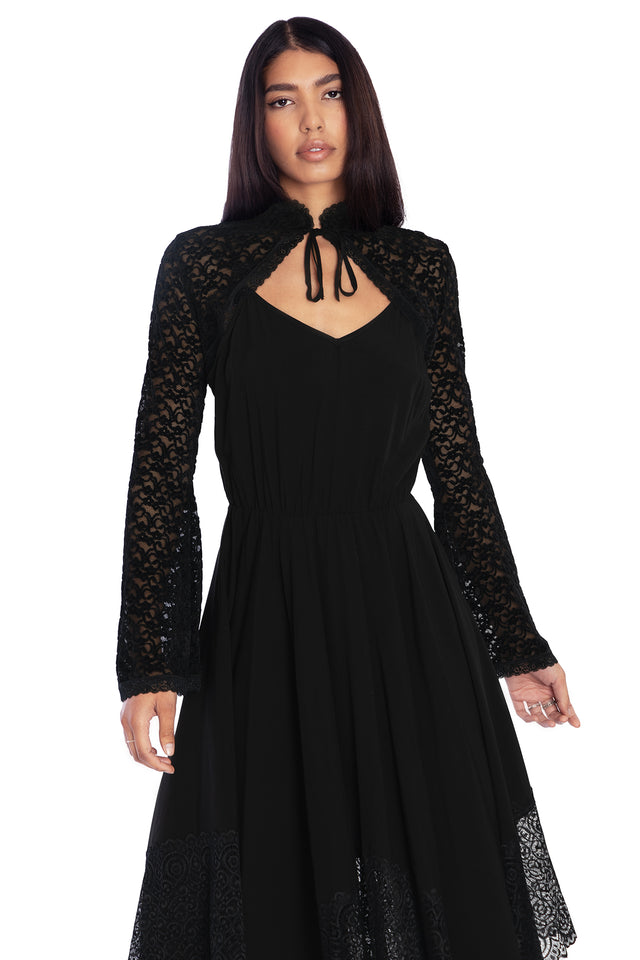 BlackMilk Clothing - Nature Witch Velvet Lace Shrug