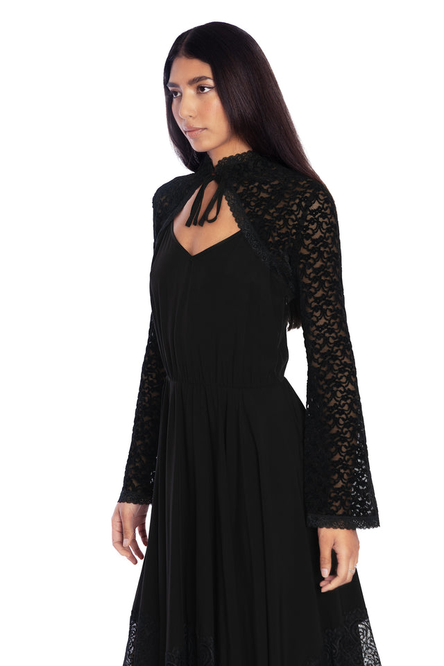 Nature Witch Velvet Lace Shrug Side ()