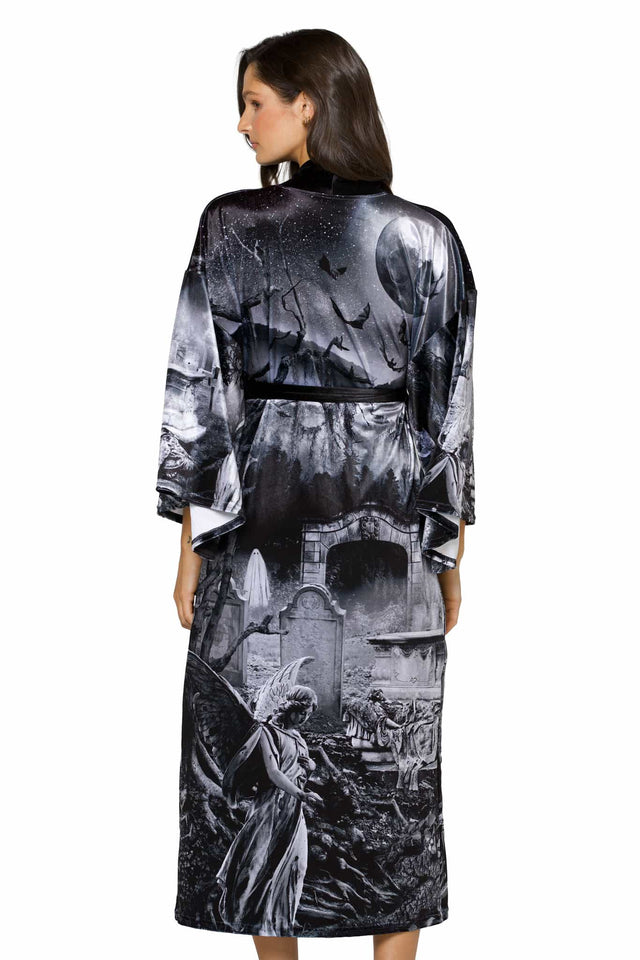 Necropolis Velvet Swan Kimono