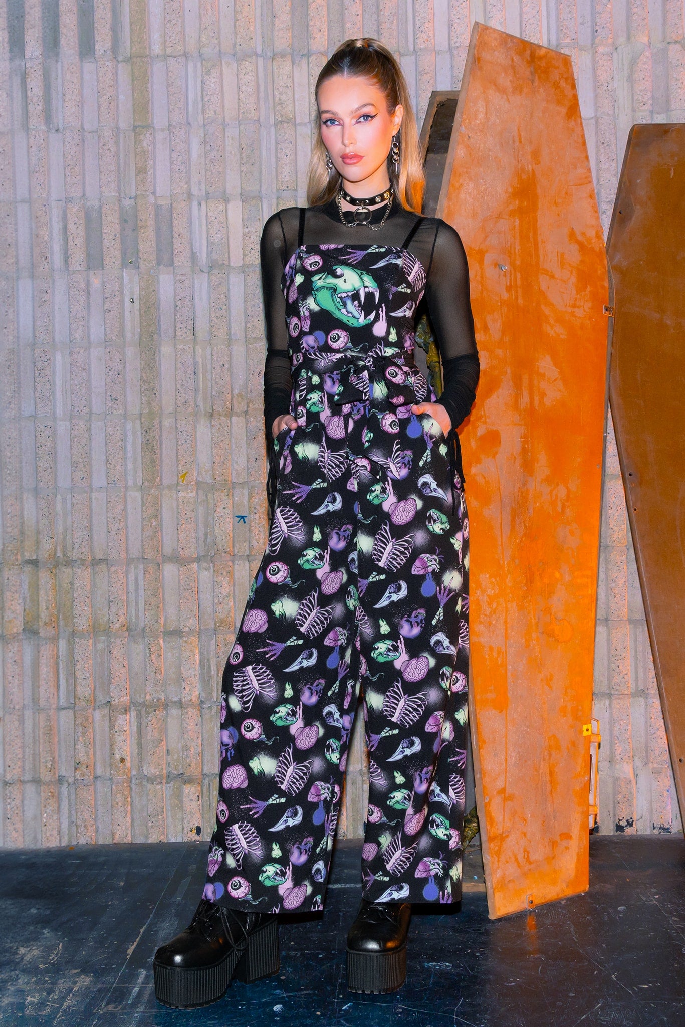 Coral Picnic Jumpsuit
