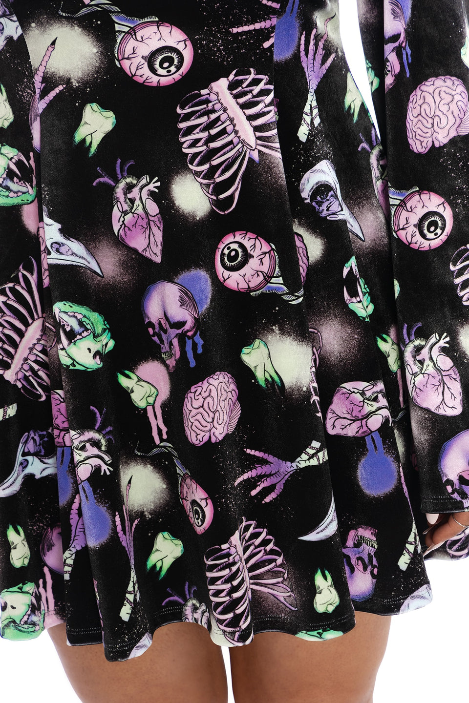 Neonatomy Velvet Flare Evil Mini Skater Dress - Limited – BlackMilk ...