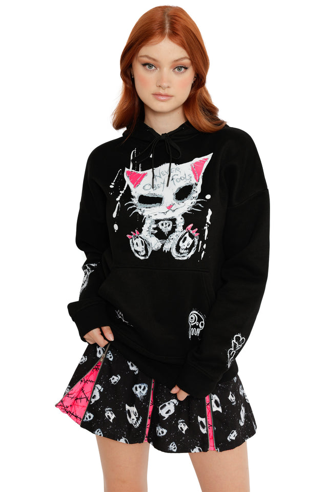 Never Obey Fools Kangaroo Pocket Hoodie